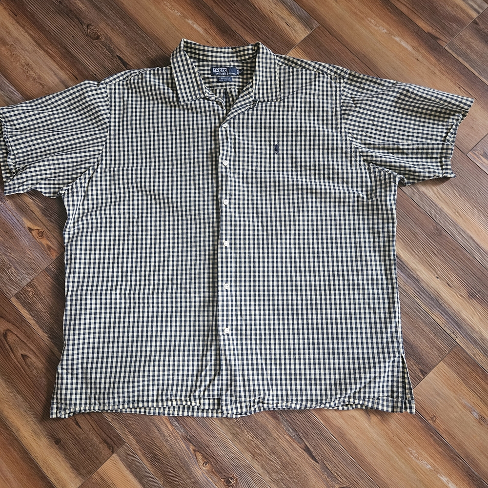 Ralph Lauren Black and White Checkered Shirt